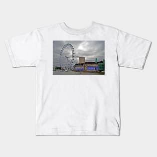 London Eye South Bank River Thames UK Kids T-Shirt